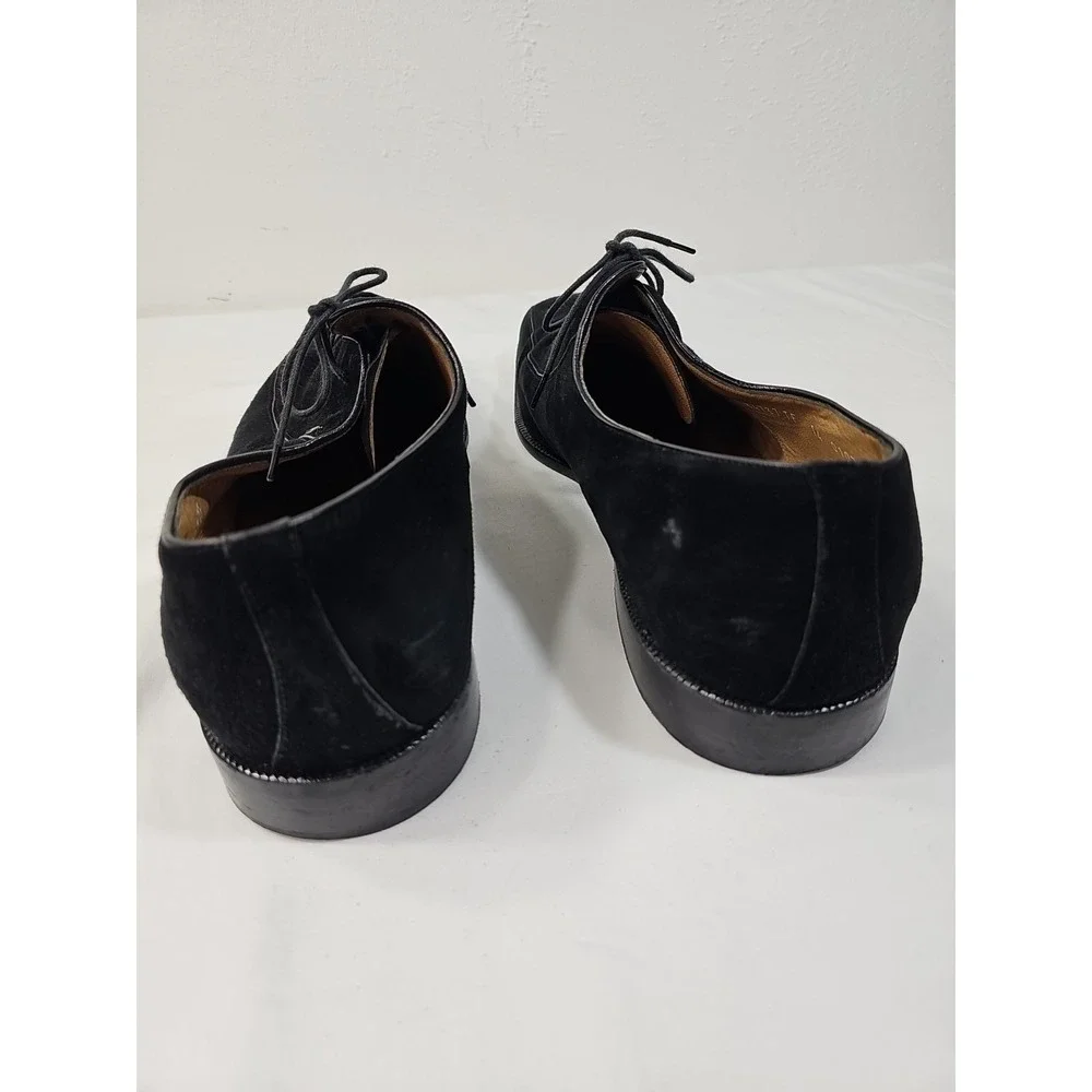 Moreschi Men's Black Suede Oxford/ Loafers Shoes - Made In Italy-US 14